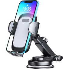 Car Phone Holder, [Strong Suction] WOCBUY Phone Holder Car for Dashboard & Windshield, 360° Rotate Long Arm Car Cell Phone Mount Compatible with iPhone 13 Pro Max/12 Pro/11/XS/8, All 4”-7” Cellphones