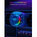 WOCBUY FM Transmitter for Car Bluetooth 5.3, Cigarette Lighter AUX Bluetooth Car Adapter, [QC3.0 & PD30W] Car Charger, Air Vent Installation, Hands-Free Calling & Bass Booster, Colorful-Breath Light