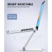 WOCBUY Laptop Stand for Desk, Aluminum Adjustable Foldable Laptop Riser Mount, Ergonomic Computer Notebook Stand Compatible with MacBook Air Pro, Dell, Samsung, HP, 10-16"
