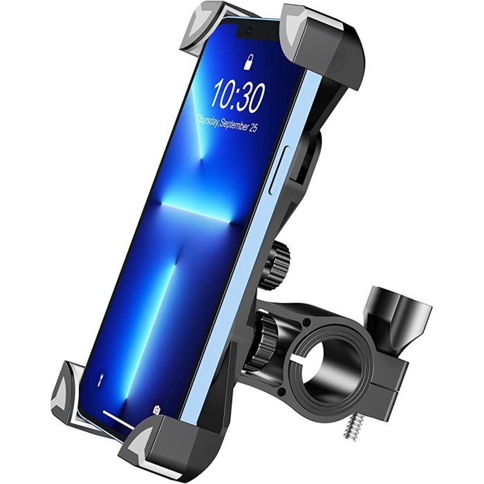 WOCBUY Anti-Shake Motorcycle Phone Mount Samsung Galaxy Note 20/S20/S10 and More 4.5-7.0 Cellphones Bike Phone Mount 360° Rotation Universal Bicycle Phone Holder for 13 Pro Max/12 Pro/11/X/8 