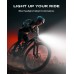 WOCBUY Bike Lights, Ultra-Slim & Lightweight Rechargeable Bicycle Lights Set, [5+6 Modes] Dual USB-C Bike Lights Front and Back, IP65 Waterproof Bicycle Lights for Night Riding Road Mountain Cycling