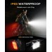 WOCBUY Bike Lights, Ultra-Slim & Lightweight Rechargeable Bicycle Lights Set, [5+6 Modes] Dual USB-C Bike Lights Front and Back, IP65 Waterproof Bicycle Lights for Night Riding Road Mountain Cycling